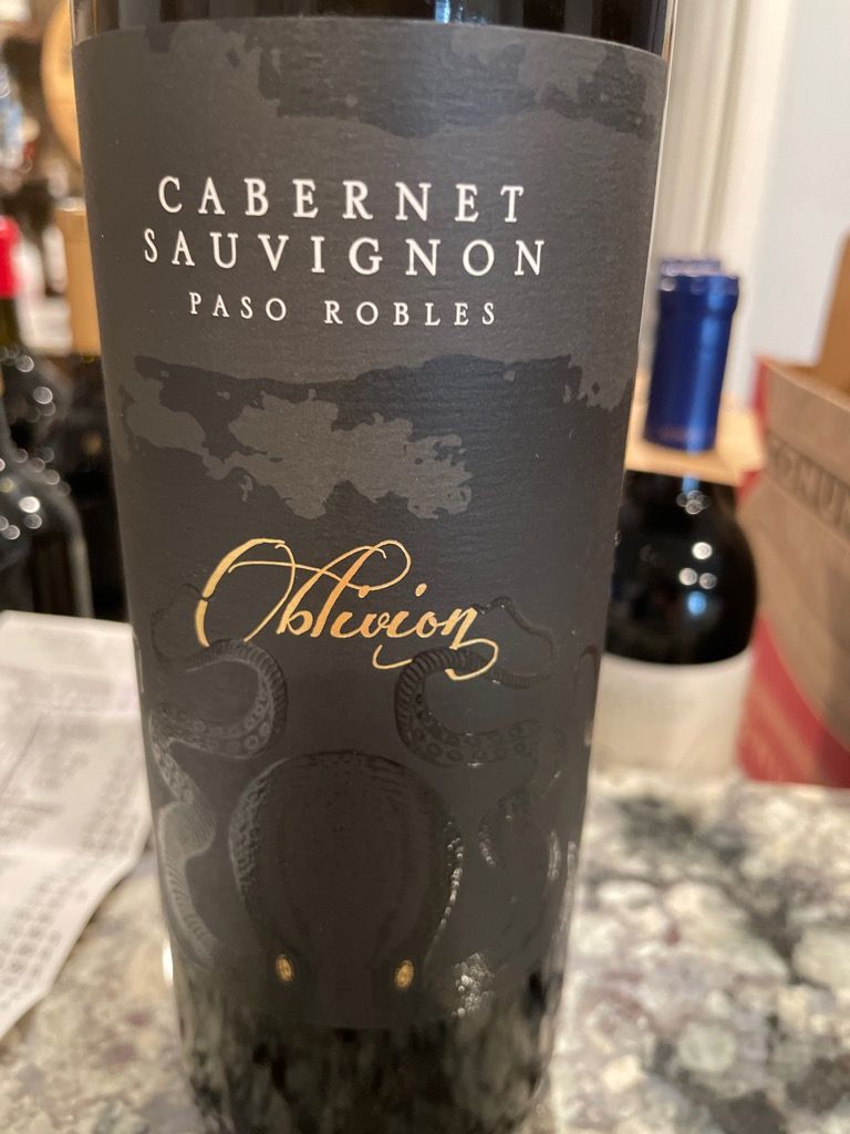 Oblivion 2021 Cabernet Sauvignon Paso Robles