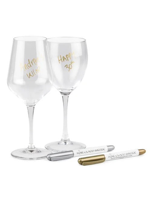 Gold and Silver Wine Glass Markers