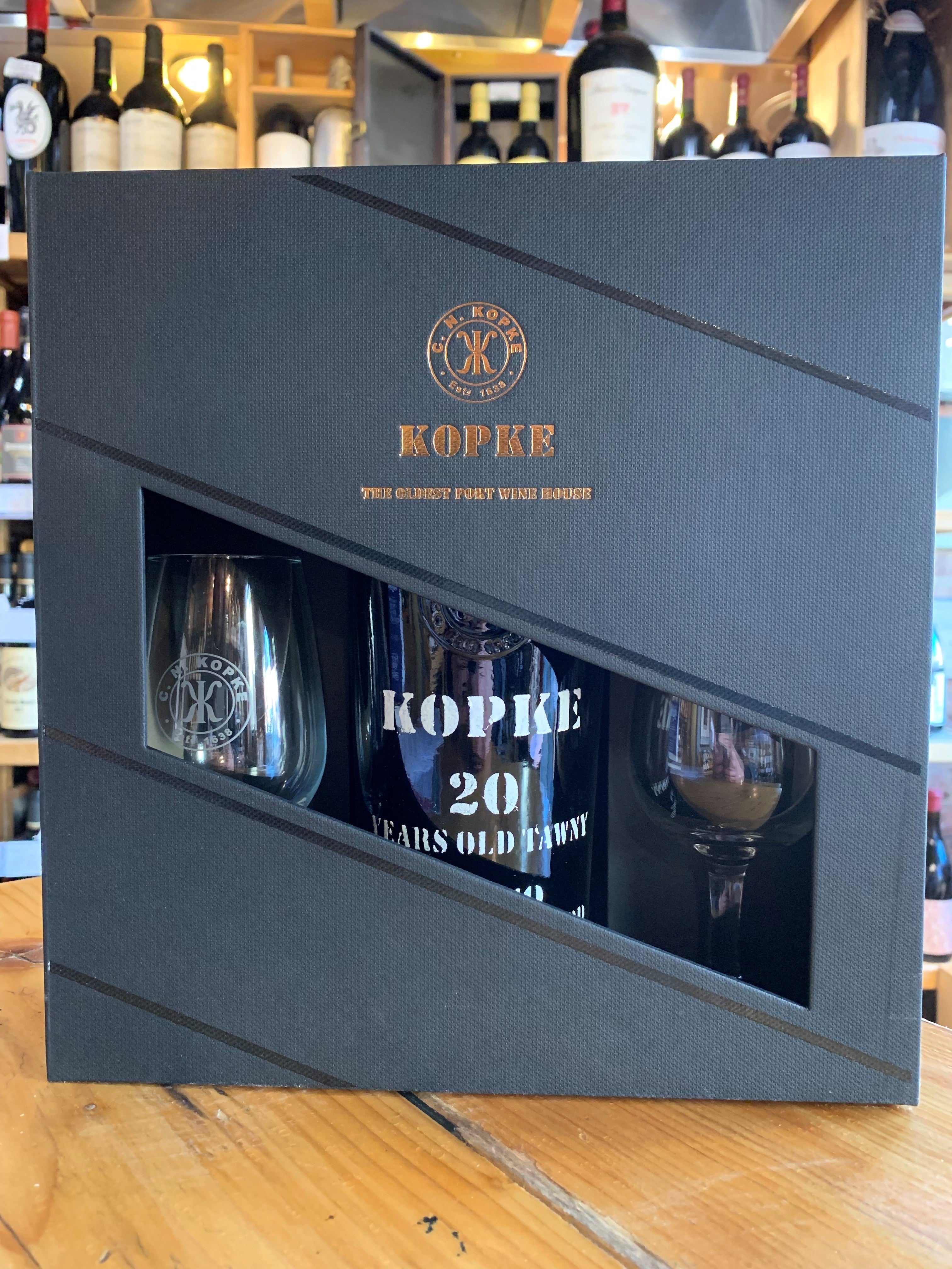 Kopke Fine 20 Year Tawny Gift Set Good Drop Wine Shoppe